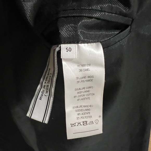 AMI Paris Alexandre Mattiussi - virgin wool camel coat (size M / size 50 French) - Picture 6 of 11